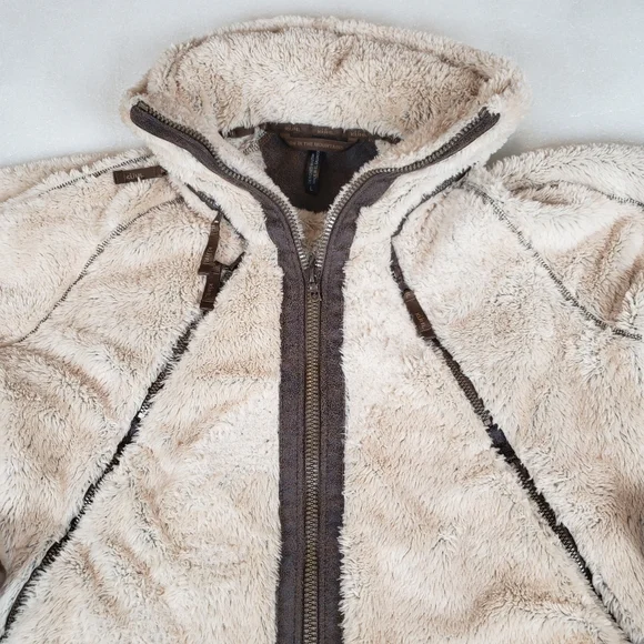 Kuhl Flight Fleece Jacket - Women's Large Stowaway Hood Hooded Full Zip Hiking - Picture 3 of 11